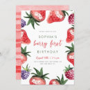 Recherche de de fraise invitations À la fête d'anniversaire