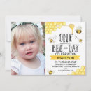 Recherche de first bee day invitations D'anniversaire d'abeille