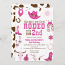 Recherche de cowgirl rodeo anniversaire invitations Rose