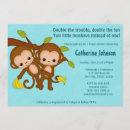 Recherche de singes jumeaux invitations Garçons