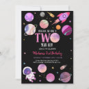 Recherche de astronaute fille invitations Fête d'anniversaire de l'espace