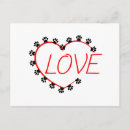 Recherche de pattes chien cartes postales Empreintes de pattes