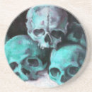 Recherche de crâne humain dessous de verres Halloween