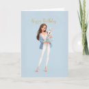 Recherche de lapin blanc vœux cartes Élégant