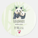 Recherche de pandas mignons autocollants Noir et blanc