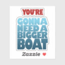 Recherche de requin drôle autocollants Grand blanc