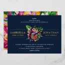 Recherche de hibiscus mariage invitations Bleu marine