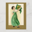 Recherche de drapeau irlandais vintage cartes postales Vert