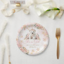 Recherche de rose et or assiettes en papier C'est une fille
