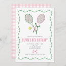 Recherche de tennis anniversaire invitations Rose