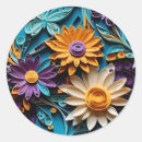 Recherche de papillons artistiques autocollants Fleurs