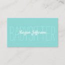 Recherche de babysitter cartes visite Minimaliste