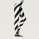 Recherche de rayures noires et blanches leggings Gothique