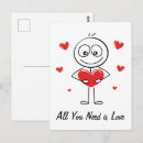Recherche de conception mignonne cartes postales Amour