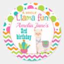 Recherche de llama autocollants Fête d'anniversaire