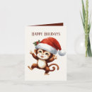 Recherche de singes noël cartes Heureux