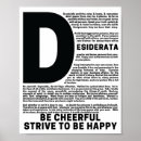 Suche nach ehrmann poster Desiderata