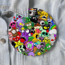 Recherche de monstres mignons badges Halloween