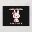 Recherche de lapin rose cartes postales Kawaii