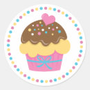 Recherche de cupcake autocollants Rose
