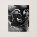 Recherche de rose puzzles Noir et blanc