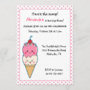 Recherche de glace kawaii invitations Rose