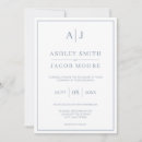 Recherche de monogram initials mariage invitations Élégant