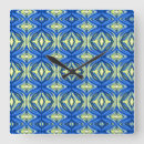 Recherche de jaune bleu horloges Abstrait