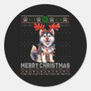 Recherche de alaskan malamute autocollants Paillettes de noël brillant