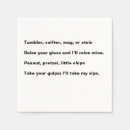 Recherche de poème serviettes Pour tous