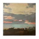 Recherche de peinture paysage carreaux Coucher du soleil