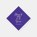 Recherche de 75 ans serviettes Fête d'anniversaire
