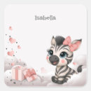 Recherche de zèbre rose autocollants Animaux de safari