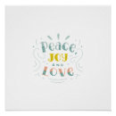Recherche de paix et amour posters Typographie
