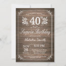 Recherche de surprise 40ans anniversaire invitations Fête d'anniversaire