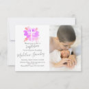 Recherche de pink floral baptême invitations Catholique