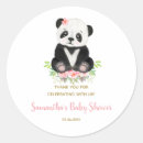 Recherche de panda rose autocollants Baby shower
