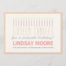 Suche nach 16 kerzen einladungen Sechzehn