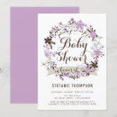 Suche nach lila und grau einladungen Babydusche
