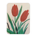 Recherche de tulipes rouges magnets Simple