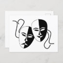 Recherche de masques de théâtre cartes postales Drame