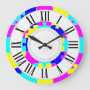 Recherche de bleu clair et jaune horloges Moderne