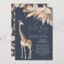 Recherche de girafe bleue invitations Moderne