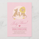 Recherche de lion baby shower fille invitations Rose