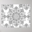Recherche de noir blanc mandala posters Floral