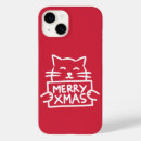 Recherche de chat noël iphone coques Rouge
