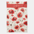 Suche nach rote mohnblumen geschirr tücher Aquarell