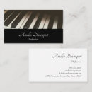 Recherche de pianist cartes visite Instrument