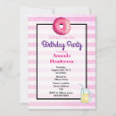Recherche de rayures roses et blanches invitations Fête d'anniversaire