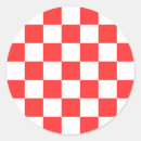 Recherche de damier rouge autocollants Classique